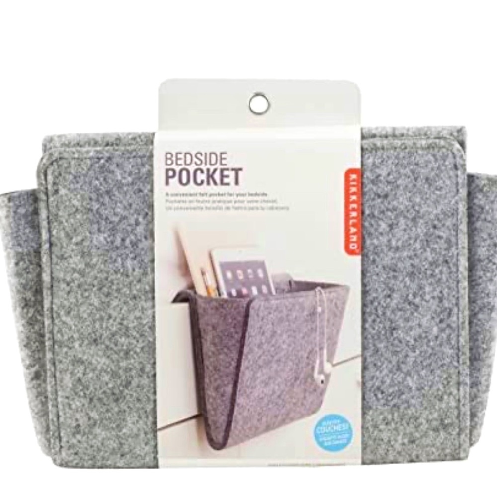 KIKKERLAND Bedside Pocket Organizer